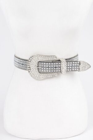 Rhinestone Western Belt – 1.5″ PU Sparkle