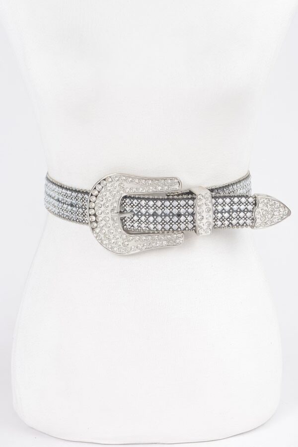 Rhinestone Western Belt – 1.5″ PU Sparkle