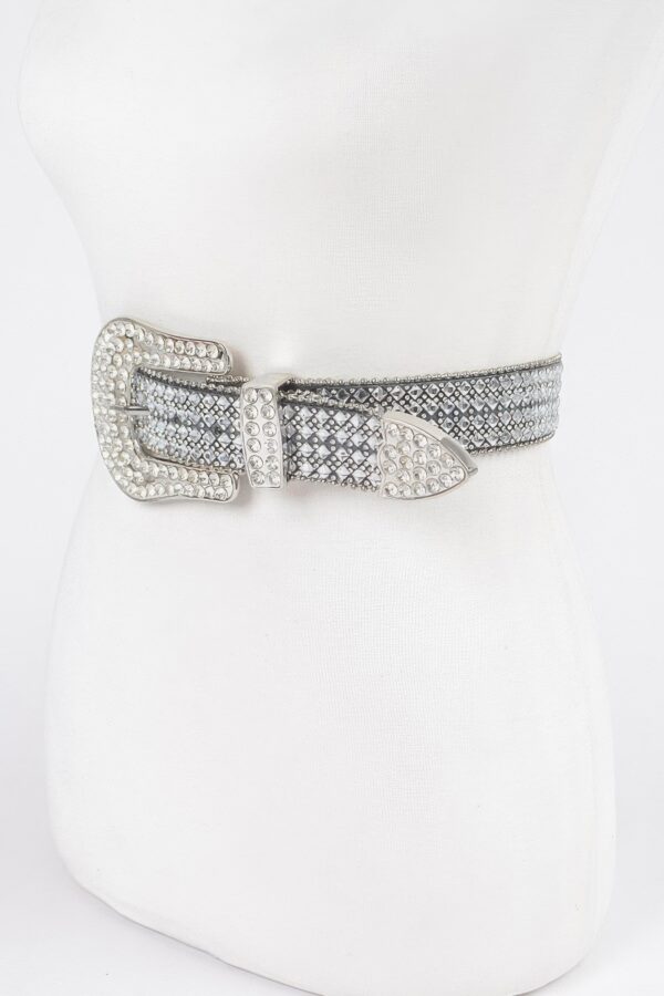 Rhinestone Western Belt – 1.5″ PU Sparkle