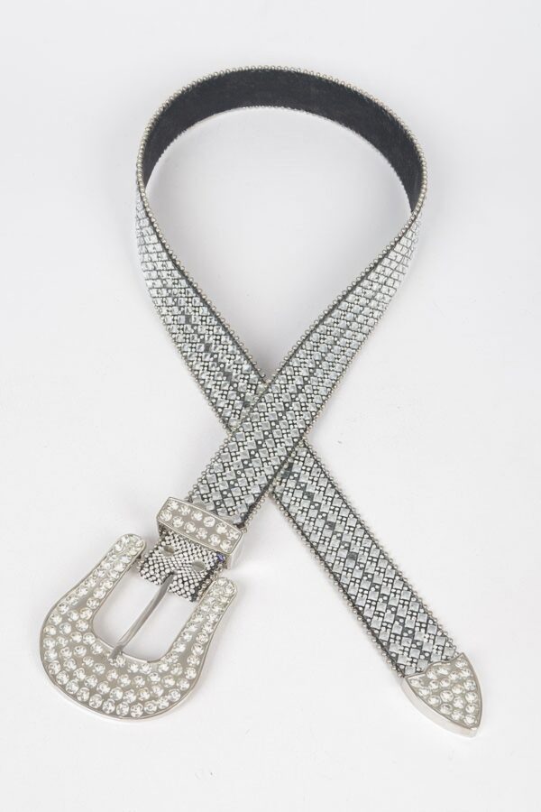 Rhinestone Western Belt – 1.5″ PU Sparkle