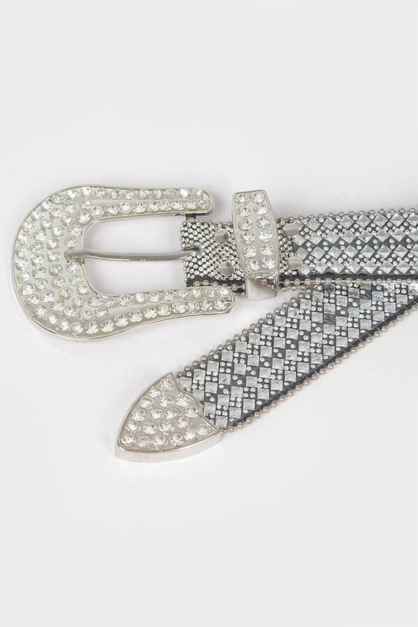 Rhinestone Western Belt – 1.5″ PU Sparkle