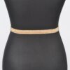 Stretch Belt with Hammered Circular Metal Buckle