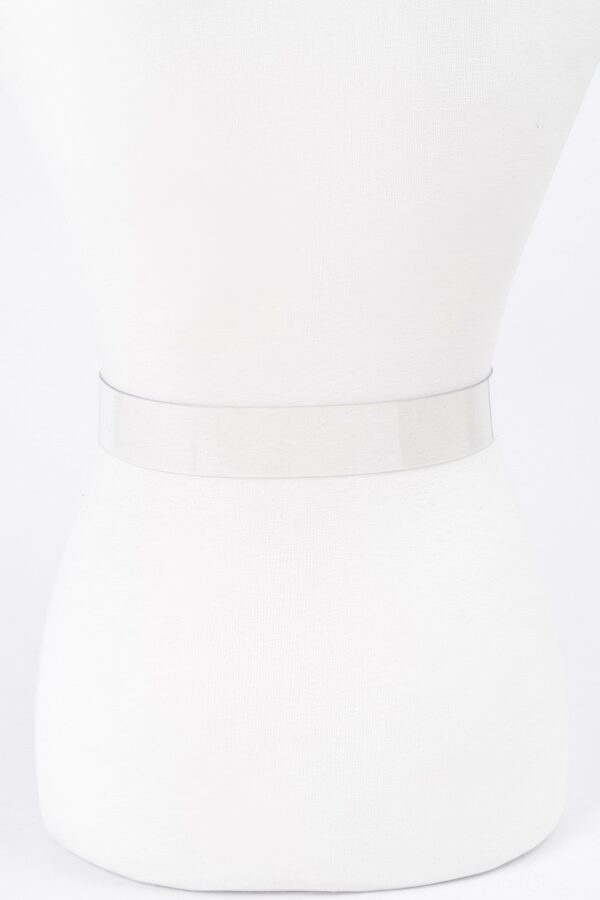 Clear PVC Belt with Heart-Shaped Metal Buckle