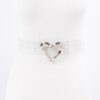 Clear PVC Belt with Heart-Shaped Metal Buckle