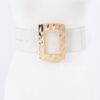 Clear PVC Belt with Rectangle Metal Buckle