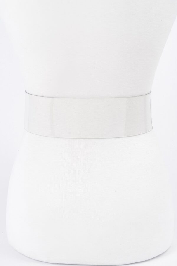 Clear PVC Belt with Rectangle Metal Buckle