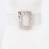 Clear PVC Belt with Rectangle Metal Buckle