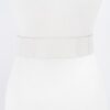 Wide Clear PVC Belt with Stone Metal Buckle