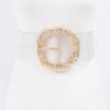 Clear PVC Belt with Oversized Vintage Round Buckle