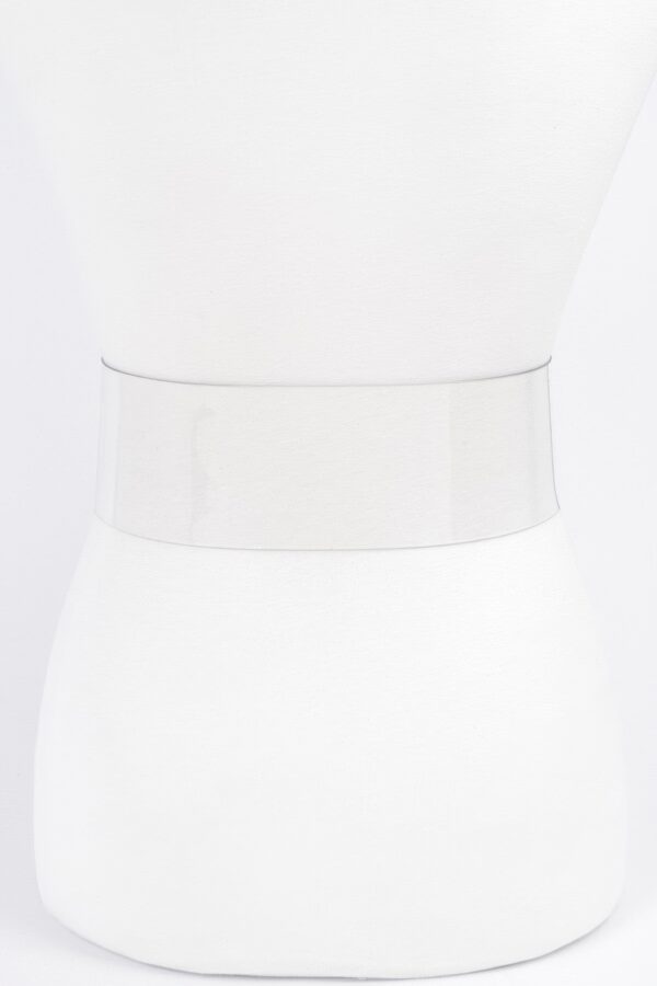 Clear PVC Belt with Oversized Vintage Round Buckle