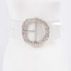 Clear PVC Belt with Oversized Vintage Round Buckle