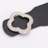 Faux Leather Wide Stretch Belt with Metal Buckle