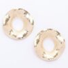 Gold-Dipped Circular Earrings with Sterling Posts