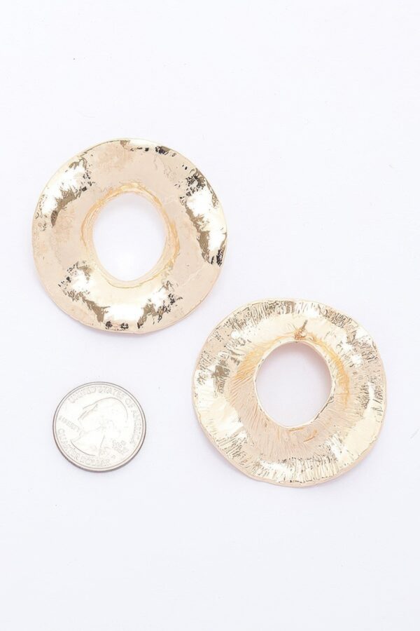 Gold-Dipped Circular Earrings with Sterling Posts