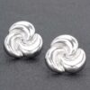 Swirl Flower Gold-Dipped Earrings with Sterling Posts