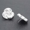 Swirl Flower Gold-Dipped Earrings with Sterling Posts