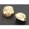 Gold-Dip Interwoven Metal Earrings – Sterling Silver Posts
