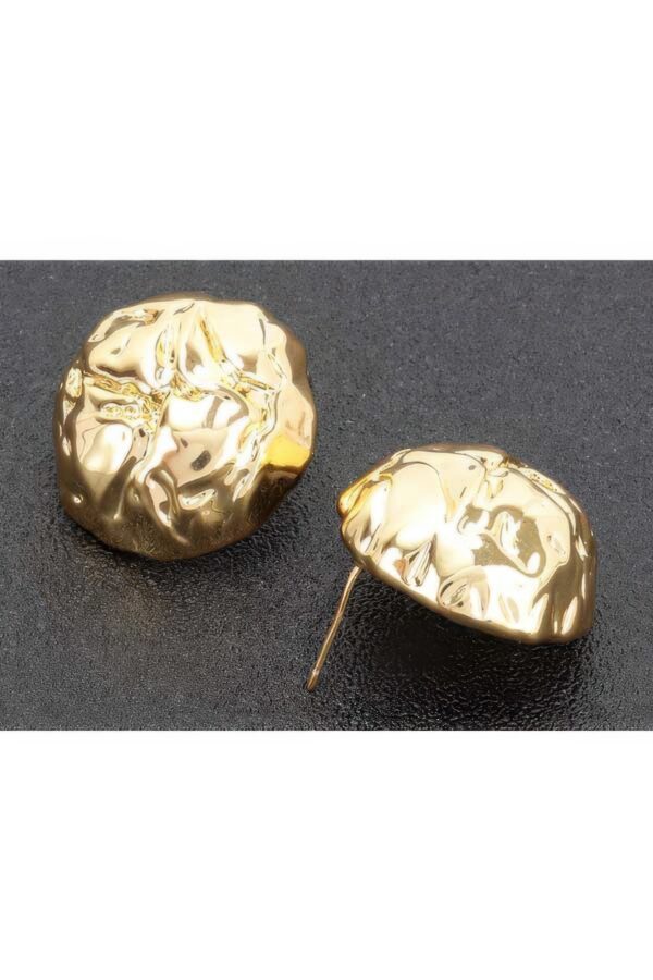 Gold-Dip Interwoven Metal Earrings – Sterling Silver Posts