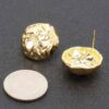 Gold-Dip Interwoven Metal Earrings – Sterling Silver Posts