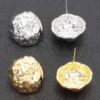 Gold-Dip Interwoven Metal Earrings – Sterling Silver Posts