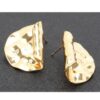 Gold-Dip Wave Earrings – Sterling Silver Posts