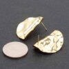 Gold-Dip Wave Earrings – Sterling Silver Posts