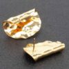 Gold-Dip Wave Earrings – Sterling Silver Posts