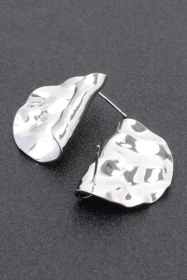 Gold-Dip Wave Earrings – Sterling Silver Posts