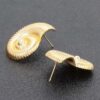 Gold-Dipped Spiral Shell Earrings