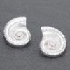 Gold-Dipped Spiral Shell Earrings