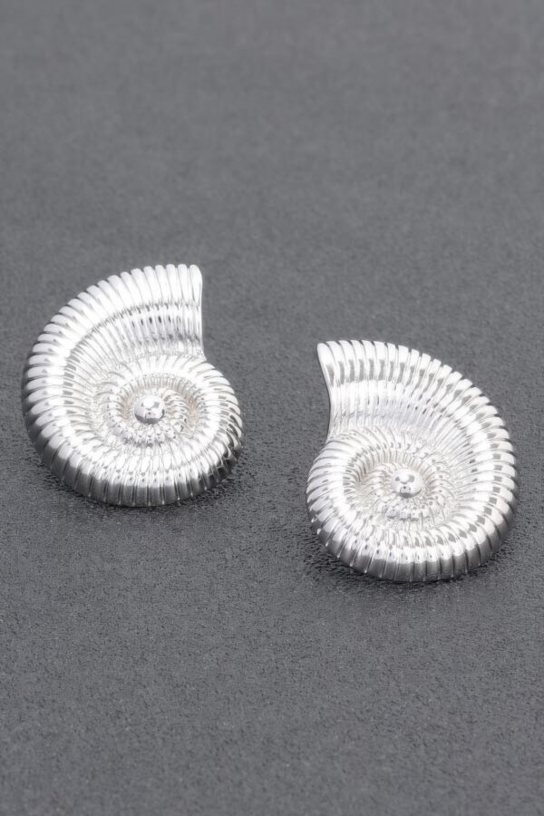 Gold-Dipped Spiral Shell Earrings