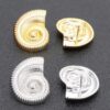 Gold-Dipped Spiral Shell Earrings