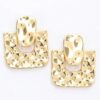Gold-Dip Square Earrings with Sterling Silver Posts