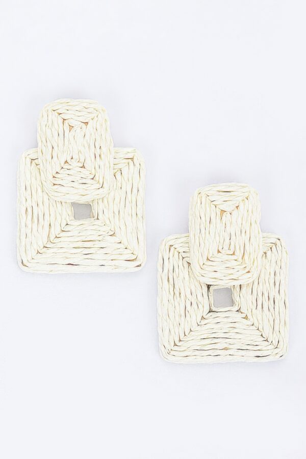 Paper Earrings – Lightweight Woven Geometric Squares
