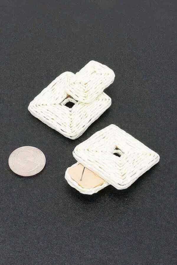 Paper Earrings – Lightweight Woven Geometric Squares