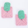 Paper Earrings – Lightweight Woven Geometric Squares