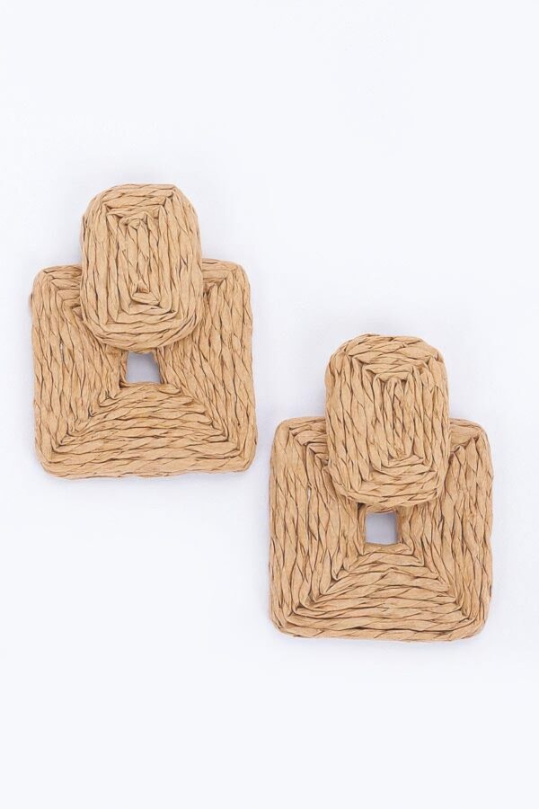 Paper Earrings – Lightweight Woven Geometric Squares