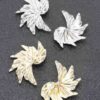 Leaf-Shaped Metal Earrings – Lightweight Statement