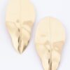 Leaf-Shaped Metal Drop Earrings – 1.5 x 3.75 in