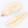 Leaf-Shaped Metal Drop Earrings – 1.5 x 3.75 in