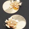 Blossom Elegance Floral Metal Earrings – 2.75″ x 3.75″