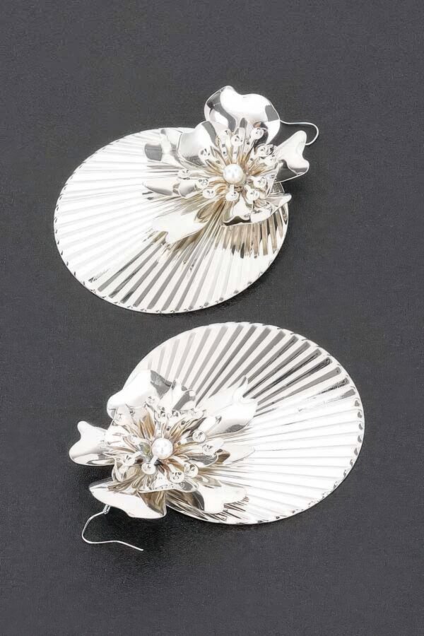 Blossom Elegance Floral Metal Earrings – 2.75″ x 3.75″