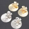 Blossom Elegance Floral Metal Earrings – 2.75″ x 3.75″