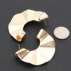 Curved Polished Metal Earrings – 2.5″ Silhouette