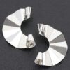 Curved Polished Metal Earrings – 2.5″ Silhouette