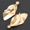 Leaf Luxe Metal Drop Earrings – Elongated Leaf Silhouette