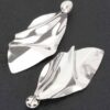 Leaf Luxe Metal Drop Earrings – Elongated Leaf Silhouette
