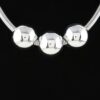 Triple Shiny Bead Statement Necklace – 16″