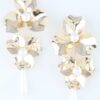 Pearl Flower Drop Earrings – Gold-Tone Floral Drops