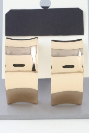 Polished Open Hoop Earrings – Shiny Compact Hoops